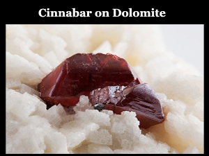 Cinnabar on dolomite