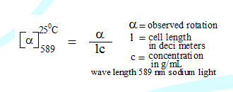 specific rotation