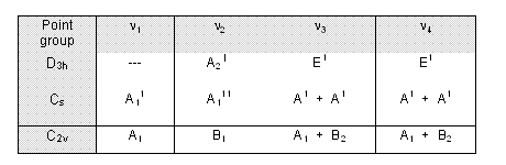 point group of carbonate complex